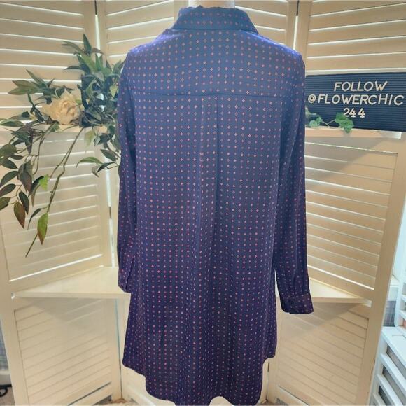 THAKOON COLLECTIVE POLKADOT SATIN BLUE/PINK DRESS SIZE 4 - Picture 7 of 7